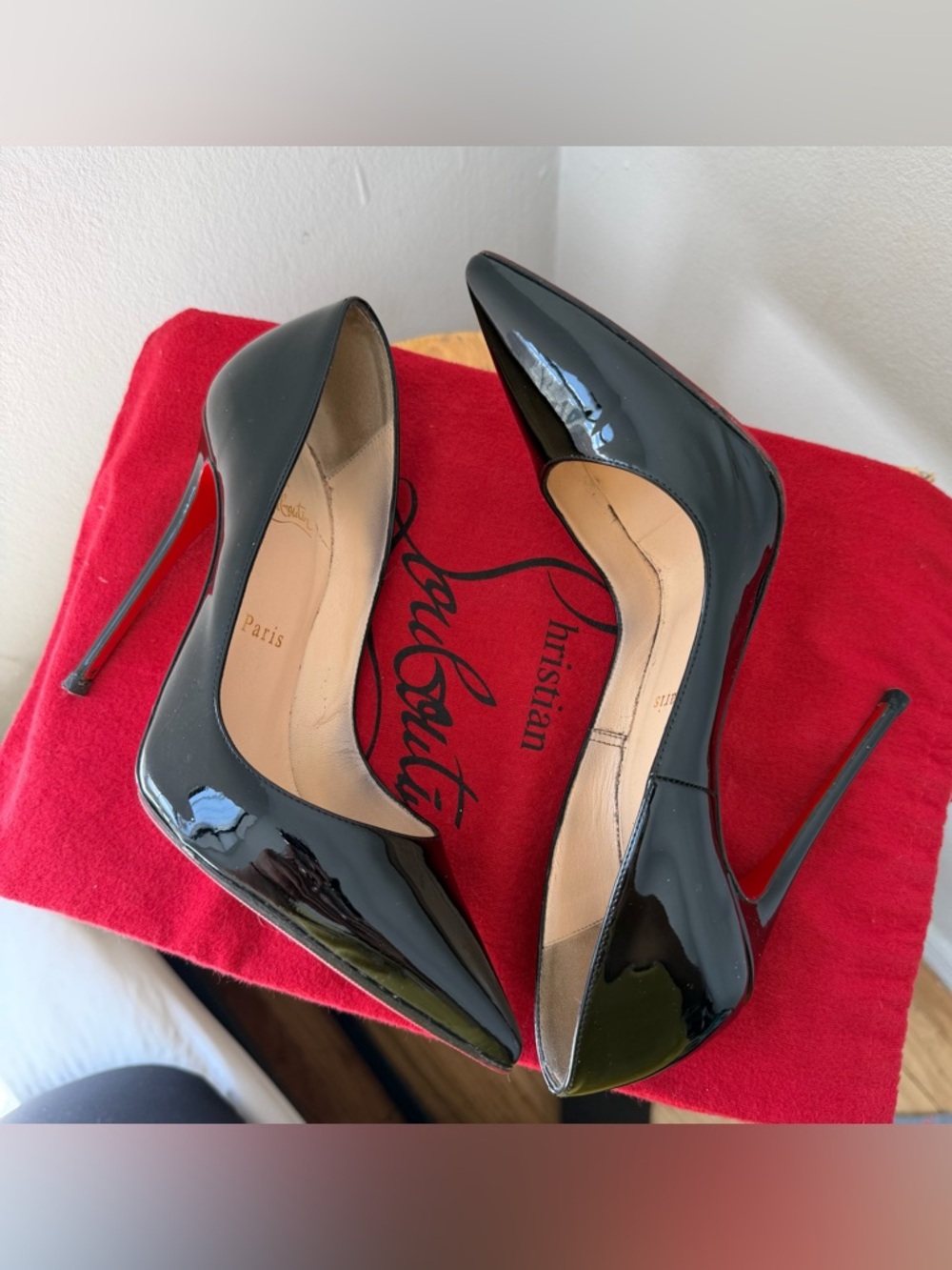 Christian Louboutin So Kate Pointed Toe Pump 120mm Black patent leather US 7.5 - Picture 11 of 16